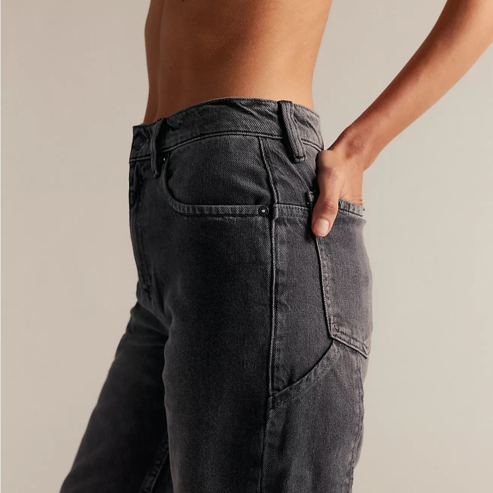 We The Free Charcoal Straight Leg Jeans - Picture 4 of 6